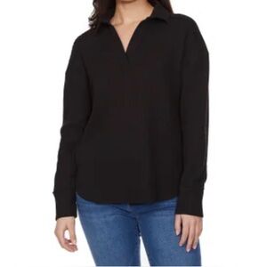 Buffalo David Bitton Black Waffle Knit Pullover